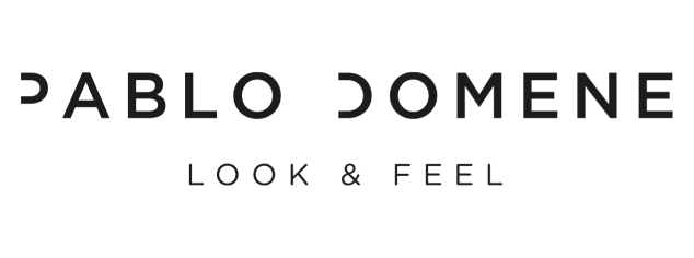 Logotipo de Pablo Domene look & feel. Negro